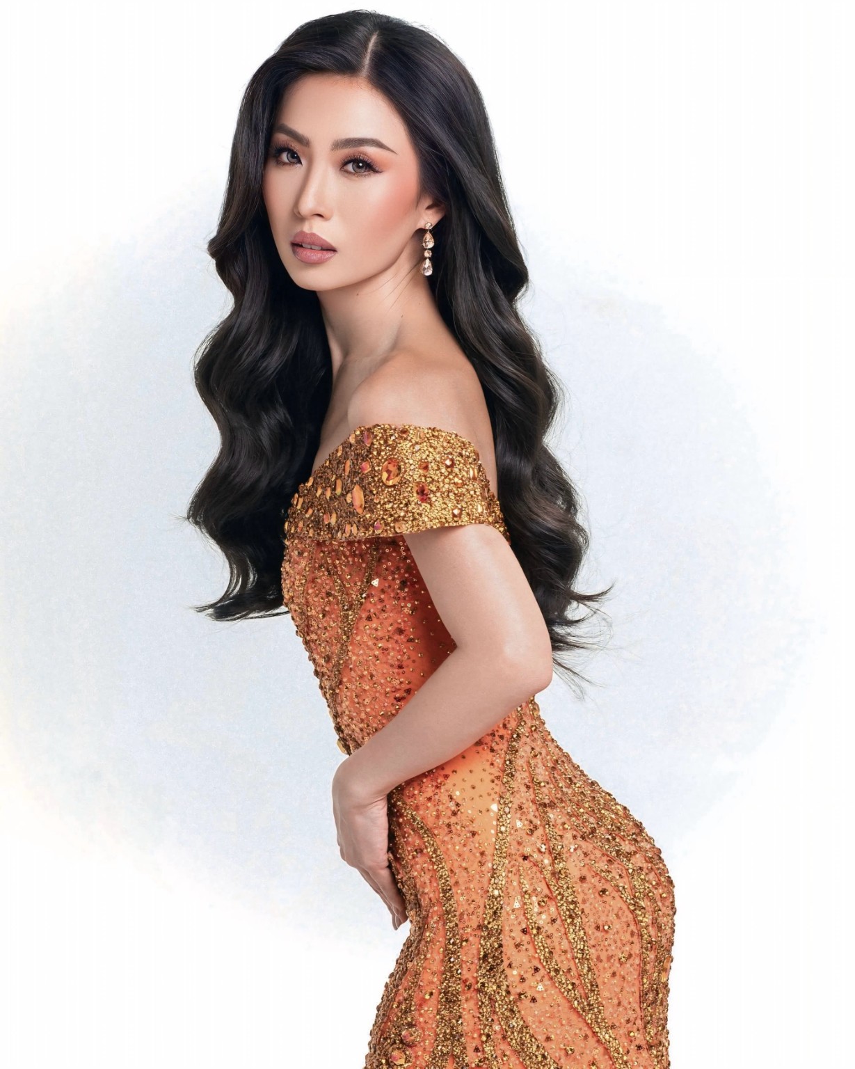 Scarlet Chua evening gown portrait