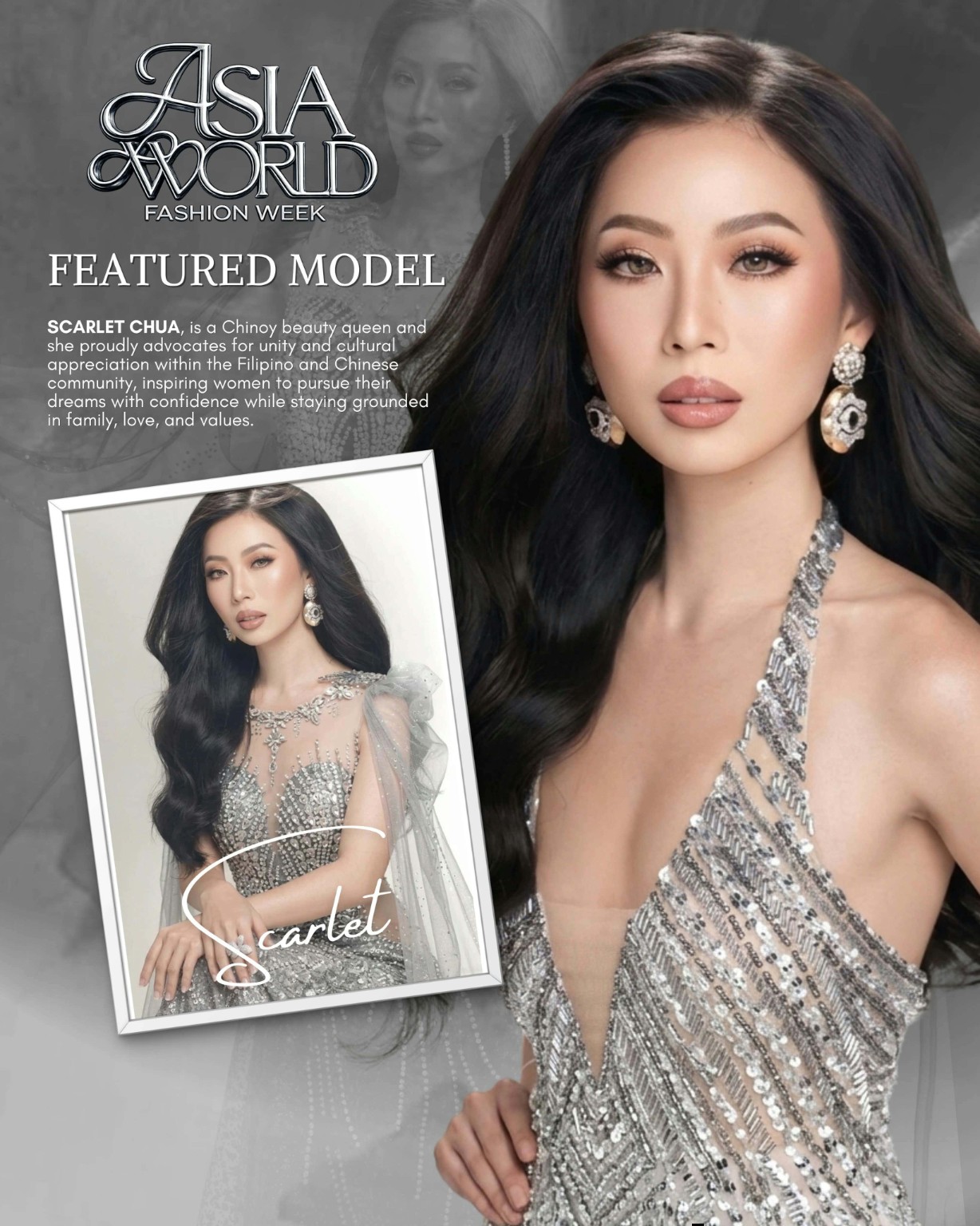 Scarlet Chua featured model profile for Asia World Fashion Week