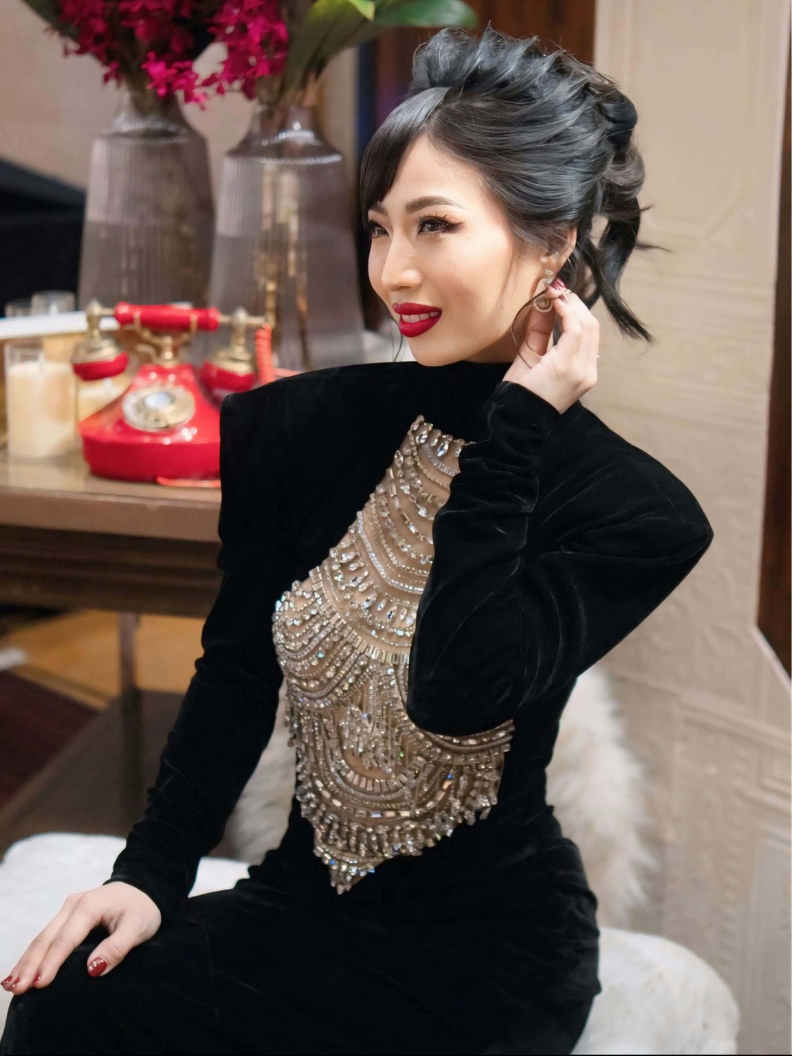 Scarlet Chua at Johnny Litton's 90th birthday